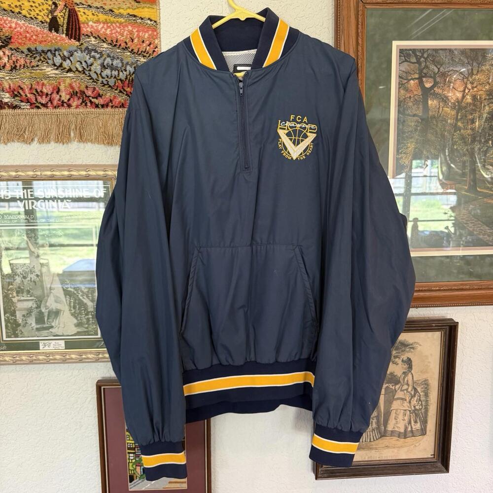 Vintage 90s Neff FCA Fellowship of Christian Athletes Basketball Jacket Size XL
